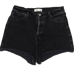 Women’s Black Jean Abercrombie “Dad” Shorts High Rise Size 10
